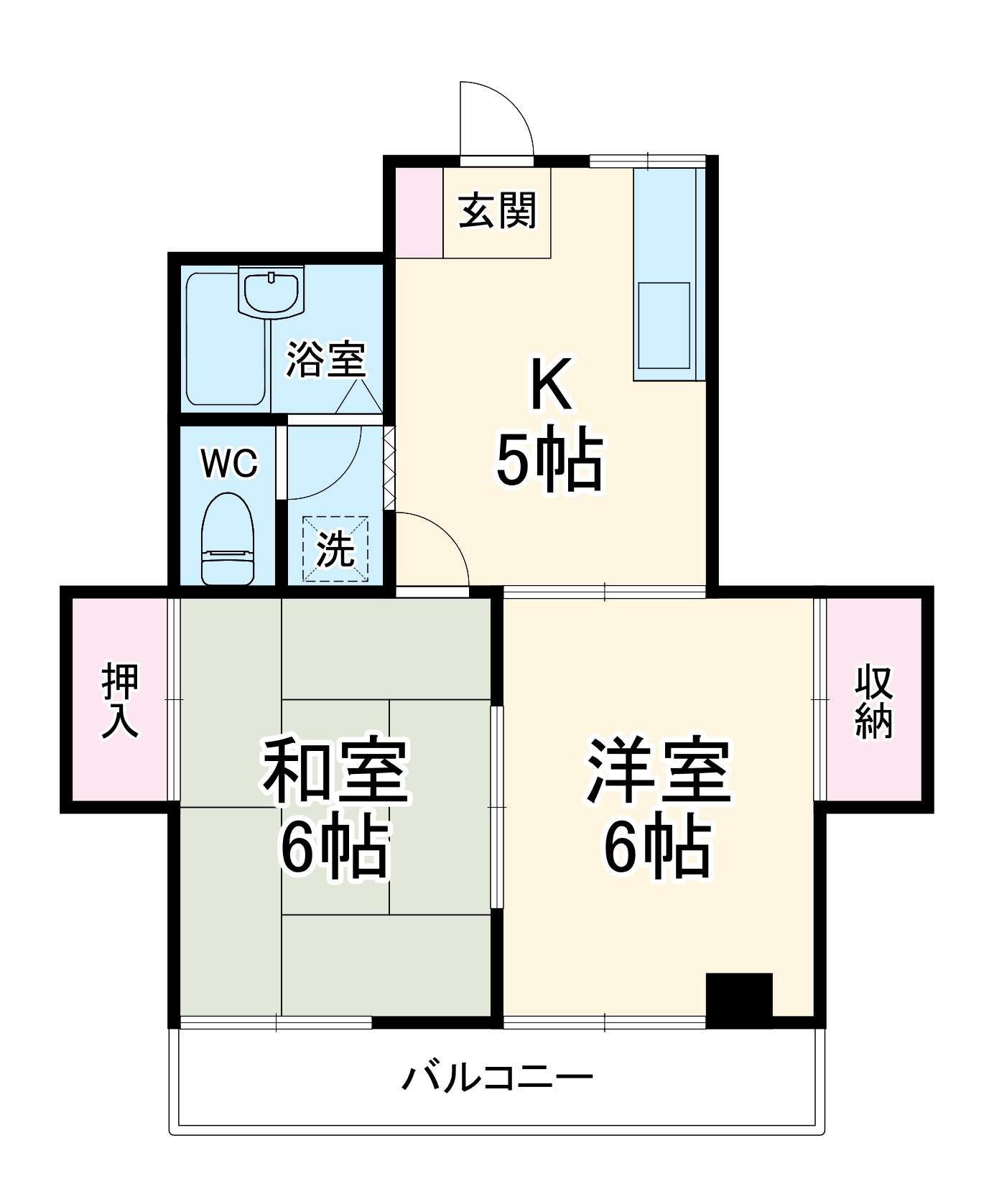 シュガーハイツD棟の間取り