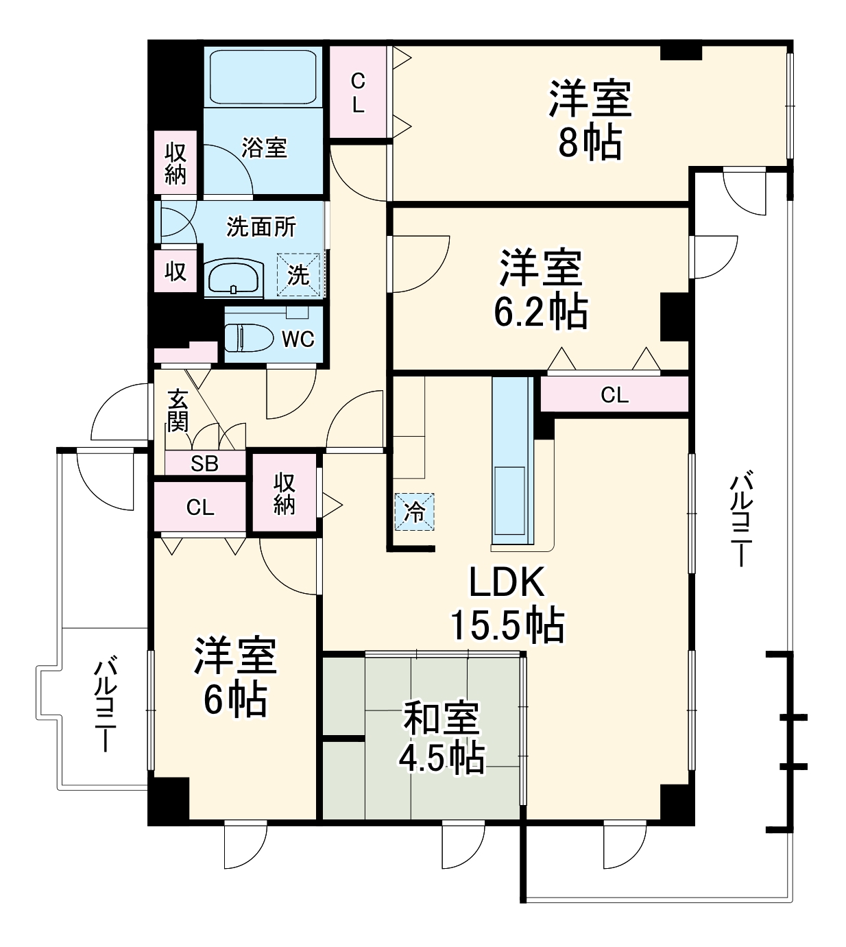 アラモード パレスの間取り