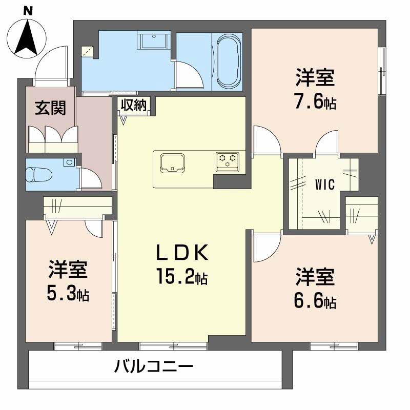 アルフラット オリーブの間取り