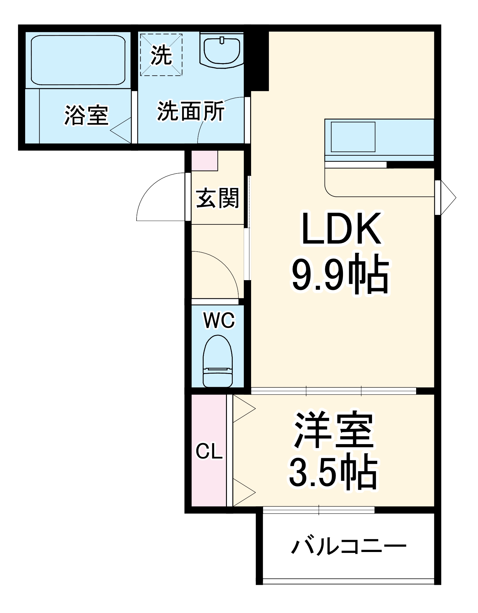 LECOCON岩倉Ⅴの間取り