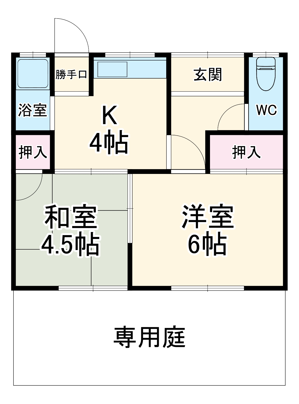 山北津田様貸家の間取り