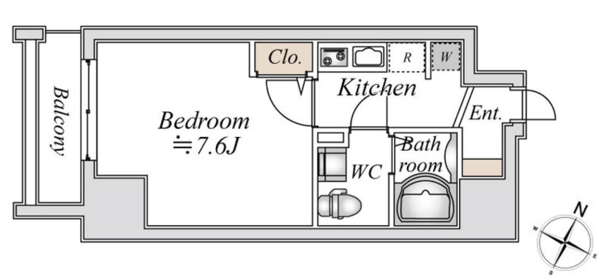 ドゥーエ千駄木の間取り