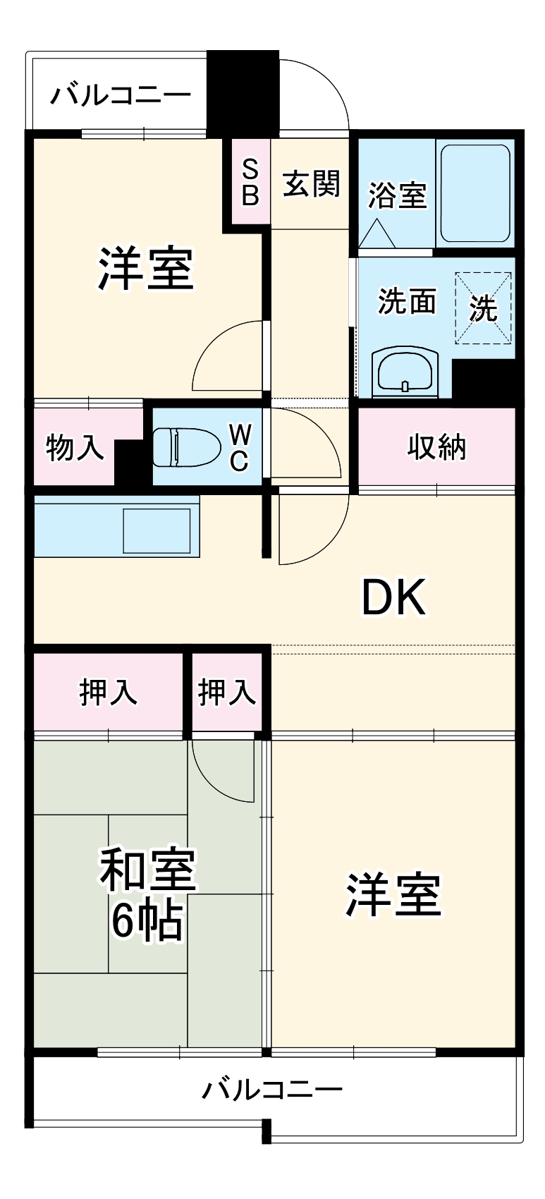 岩澤マンションの間取り