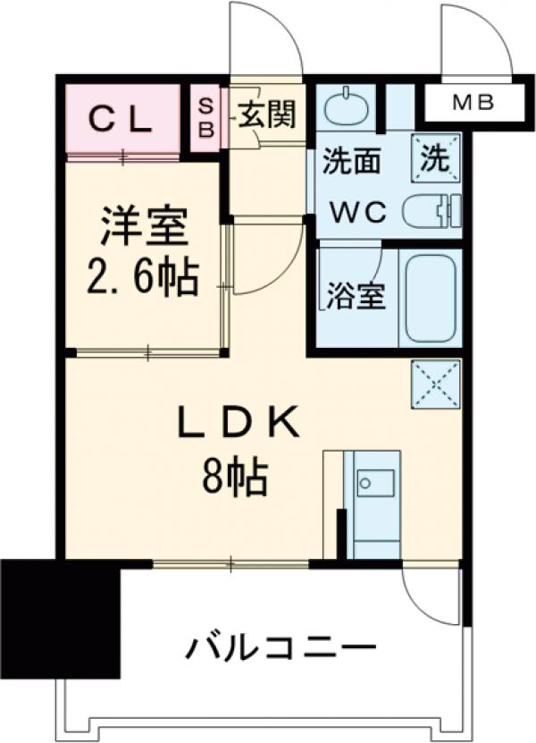 ドゥーエ赤坂の間取り