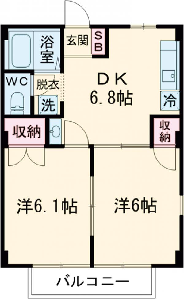 グリーンヒルズなかのⅢの間取り