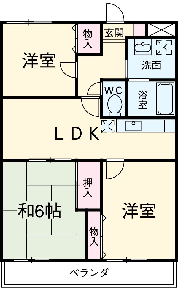 トリーハイツ西端の間取り