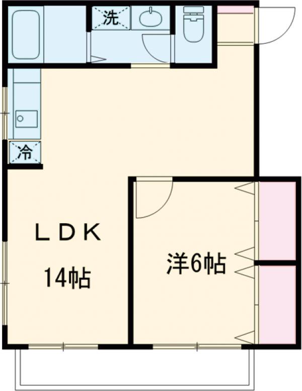 東小松川の完工年月(1990年2月)築の賃貸マンションの間取り