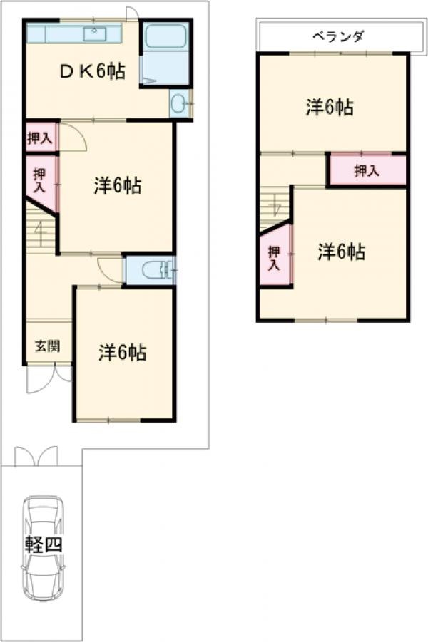 東助松町二丁目戸建ての間取り