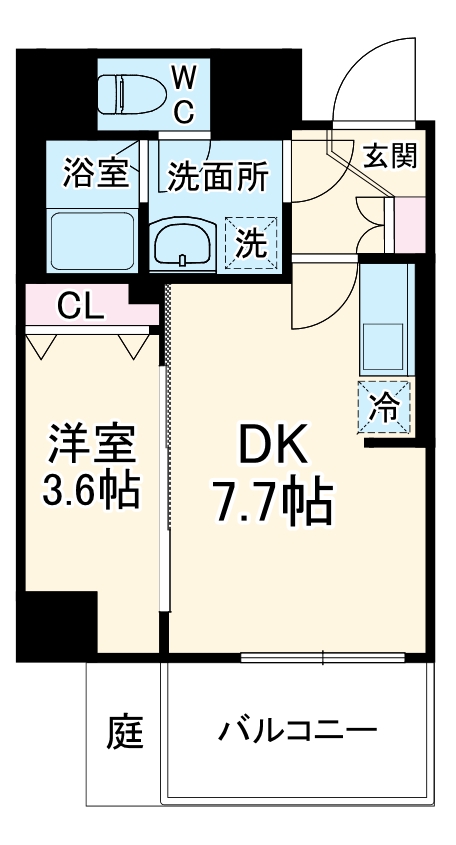 Asclaire京都西院の間取り