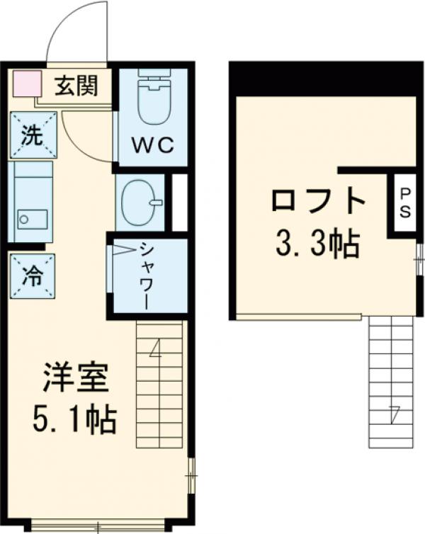 アカリテラス板橋本町・102号室の間取り