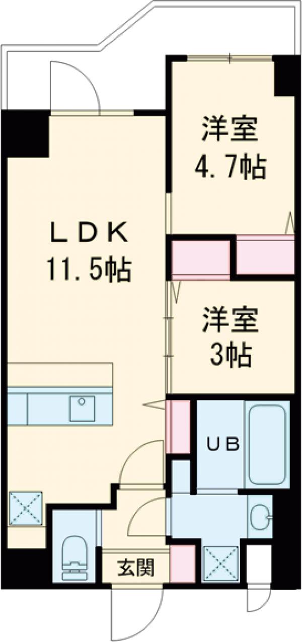 スプランディッド大島の間取り