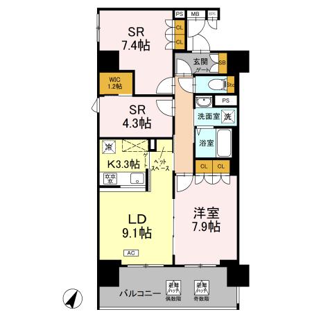 リーラ横浜川和町の間取り