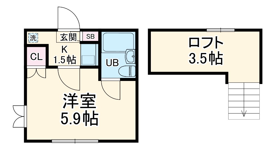 BSハイム二子新地A棟の間取り