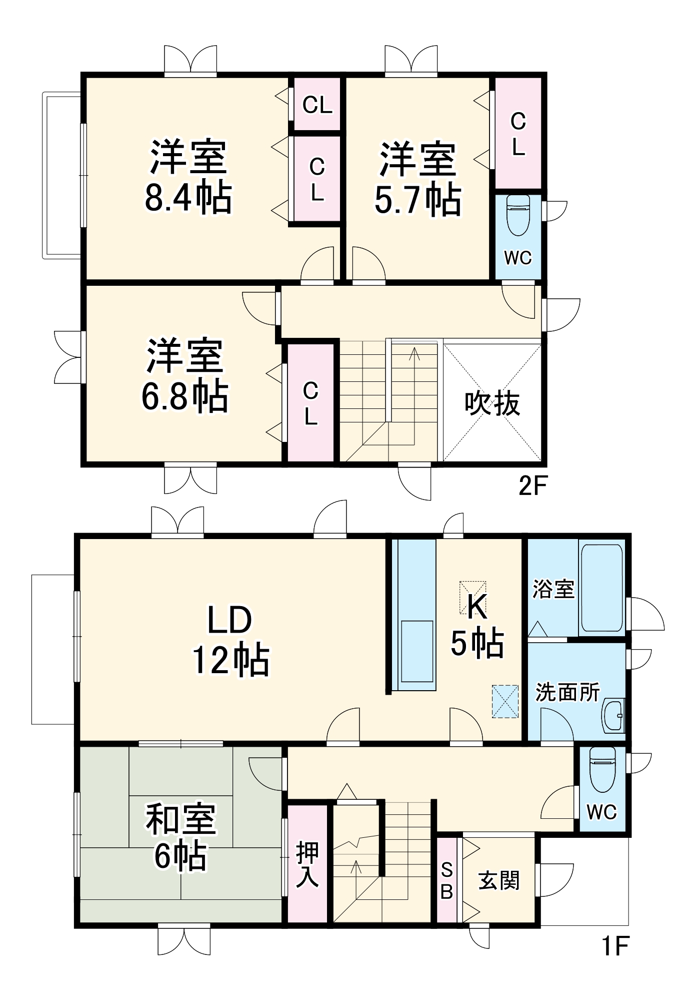 徳江賃貸住宅Cブロックの間取り