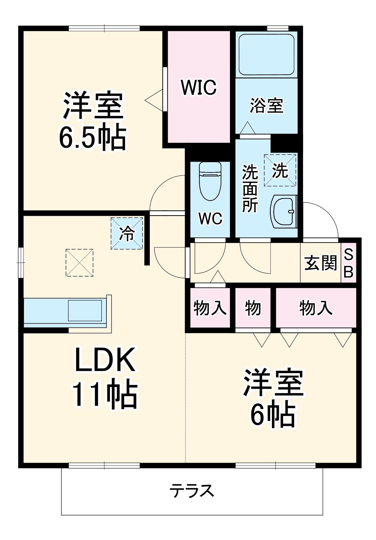 シャレーエスポワール 壱番館の間取り