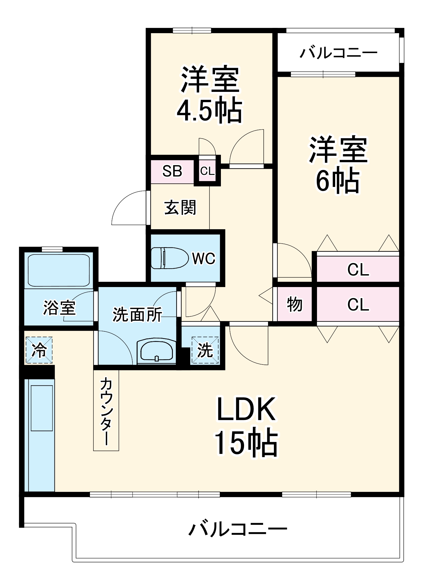 セレーノ大宮 A棟の間取り