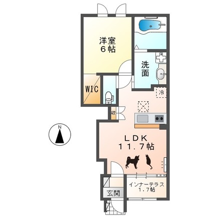 仮)北名古屋市鹿田新築アパートの間取り