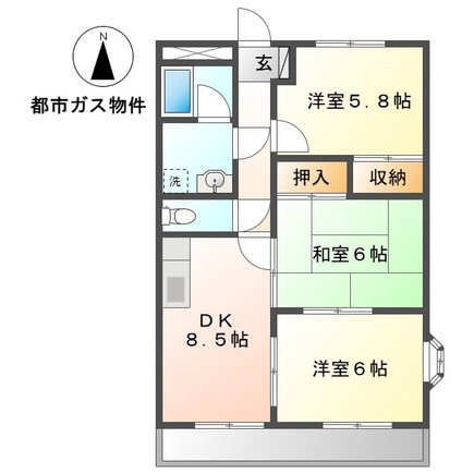 グランドールAの間取り