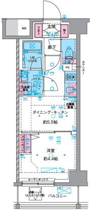 GENOVIA四ツ木の間取り