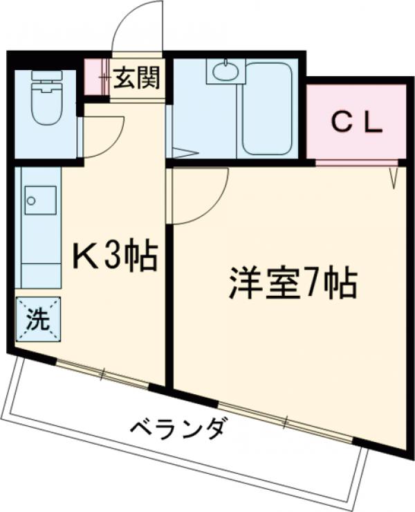 リバーストーン・306号室の間取り