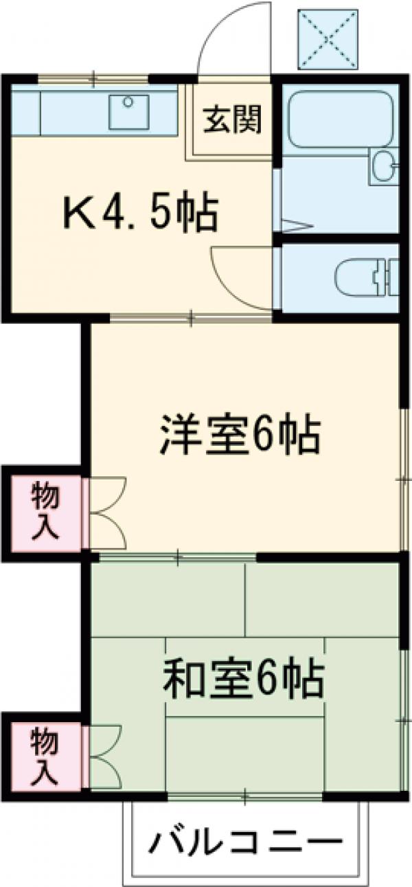 コーポカワウチの間取り