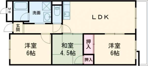 ガーデンハイツ飯坂Ⅱの間取り