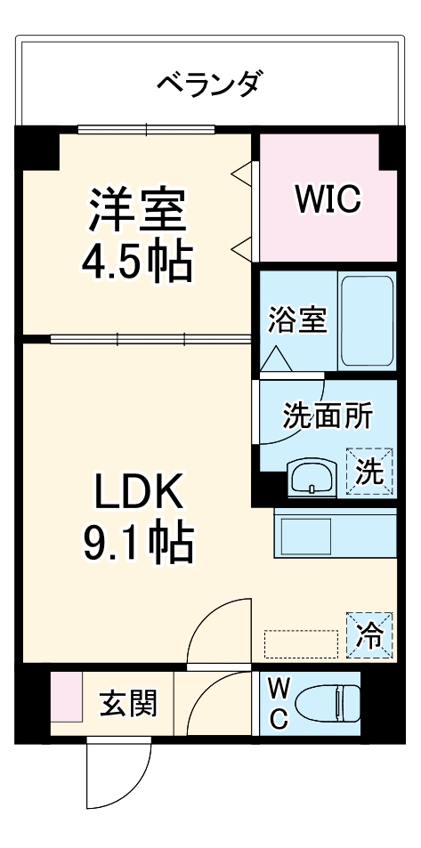 アルカンシェルコート緑橋の間取り