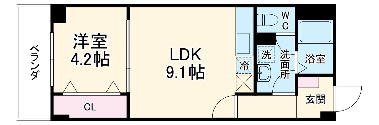 アルカンシェルコート緑橋の間取り