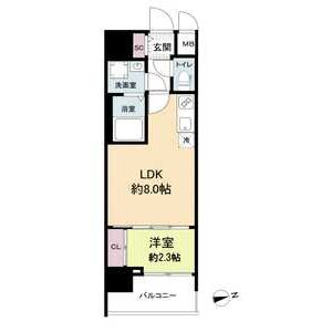 セレニテ日本橋ミラクの間取り