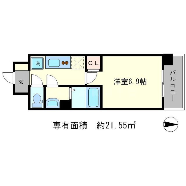 アスヴェル京都七条通の間取り