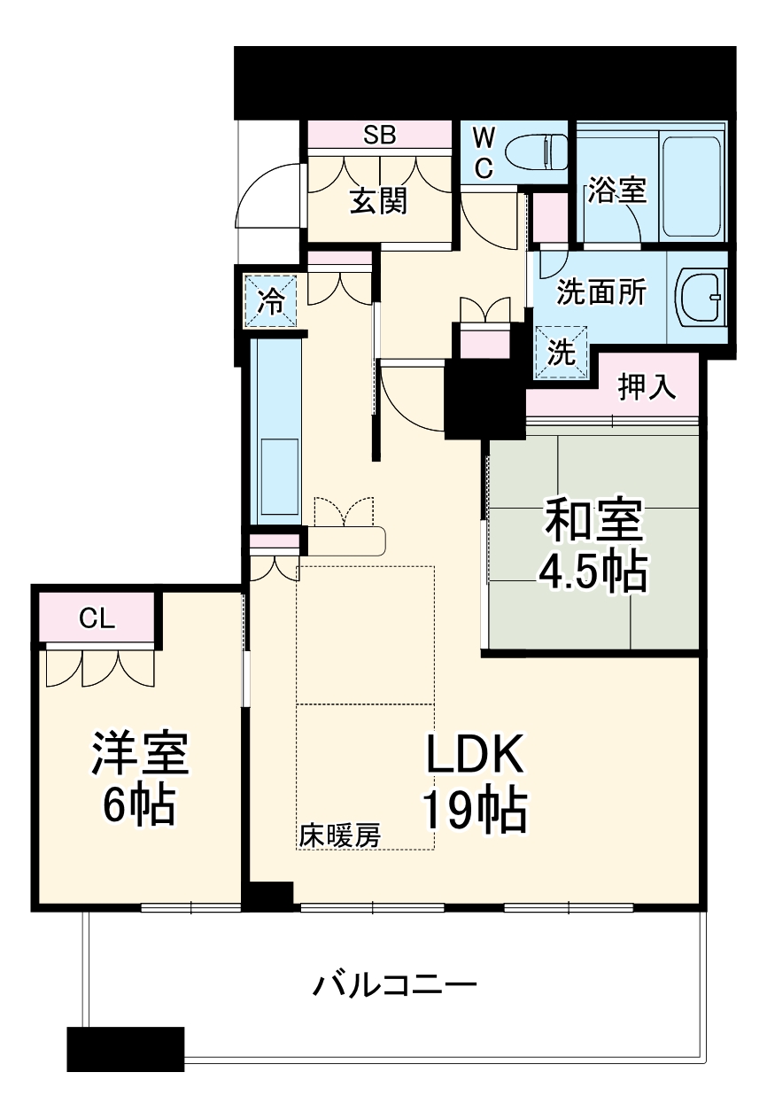 ローレルタワーサンクタス梅田の間取り