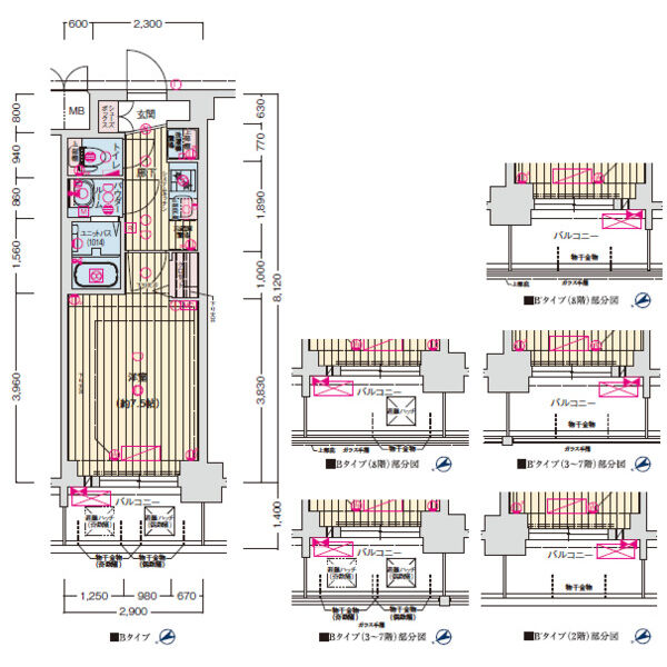 ソルテラス大阪BAY STATION SIDEの間取り
