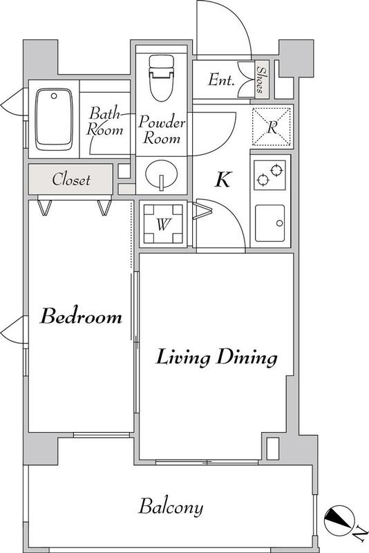 北千束の完工年月(2007年2月)築の賃貸マンションの間取り