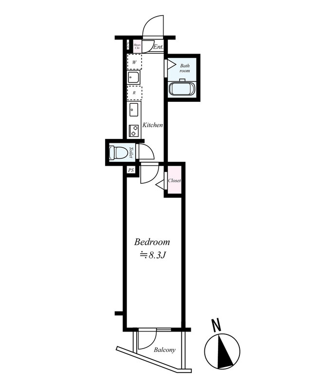 TRADIS NIPPORI.Sの間取り
