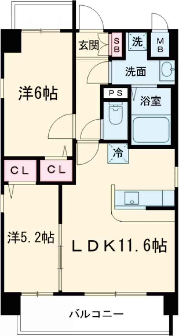 レフィナード博多の間取り
