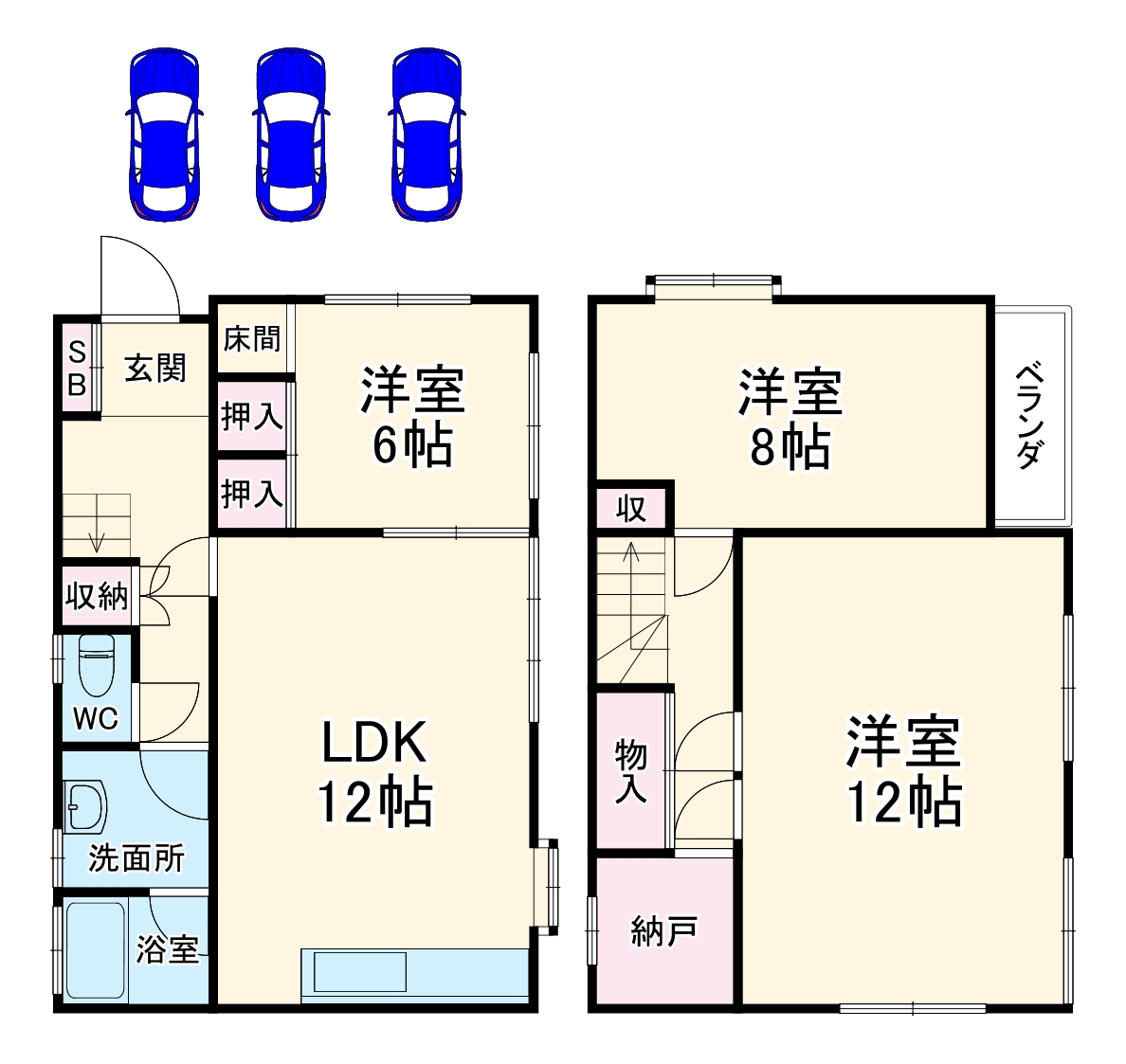 貸家(久喜市菖蒲)の間取り