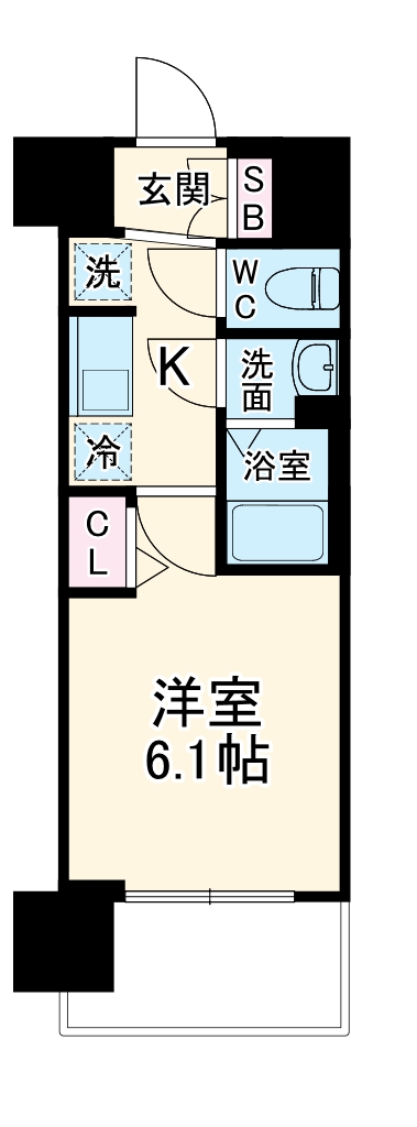 プレサンス大国町ブライスの間取り