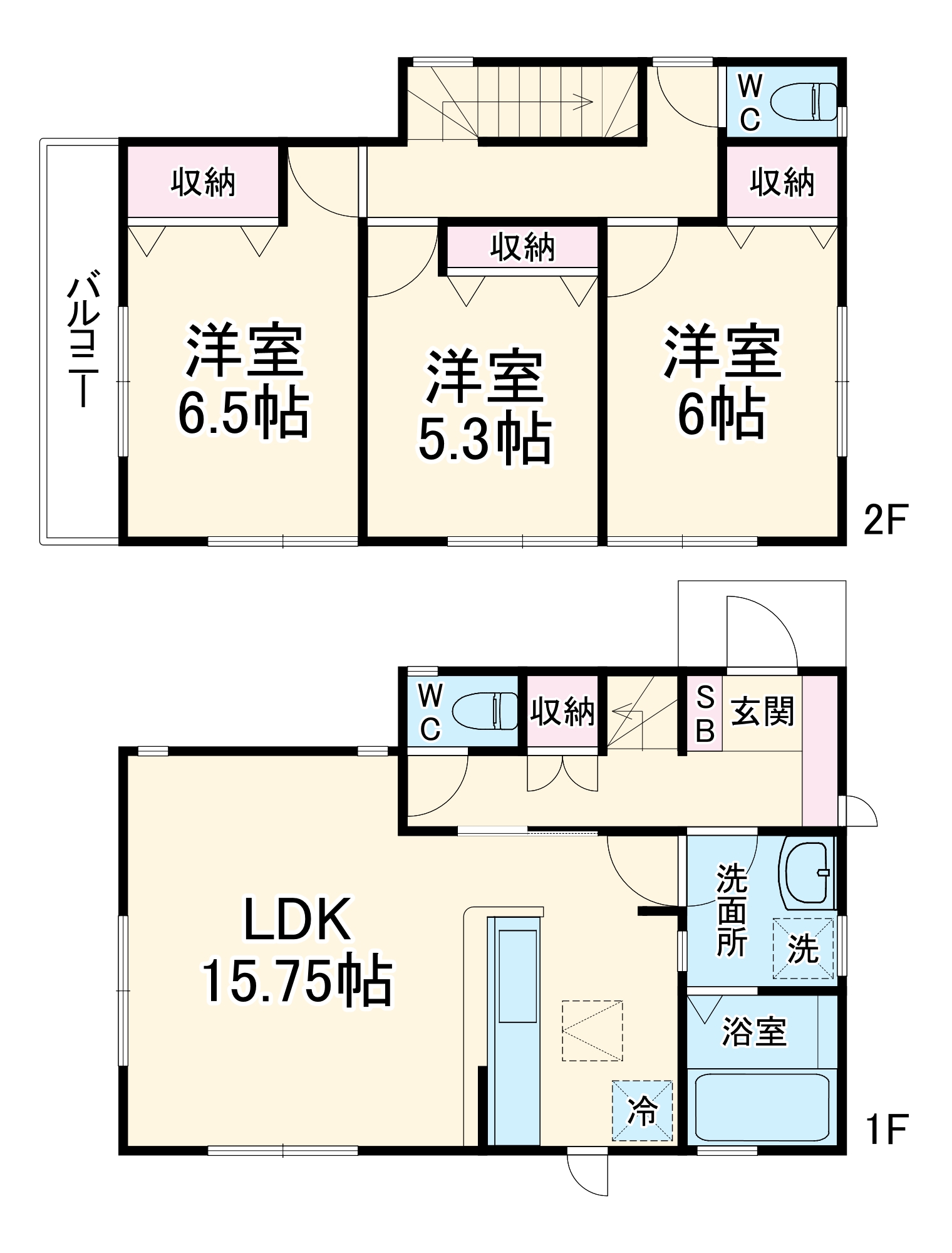 マイホームネクスト八幡 1号棟の間取り