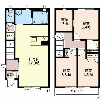 セルリアンコートFの間取り