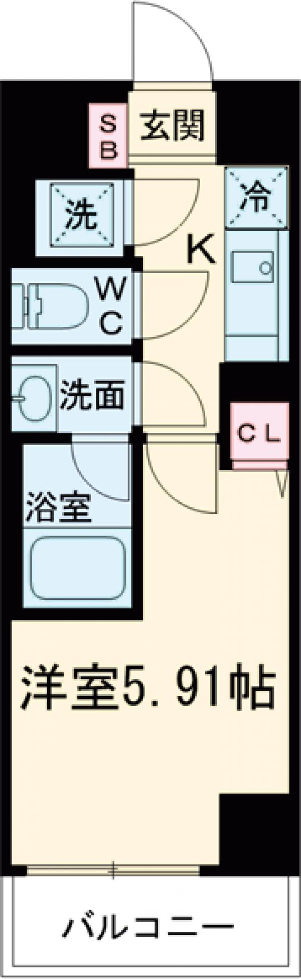 ＲＩＳＥＮＡＫＡＮＯ－ＭＡＴＳＵＧＡＯＫＡ・103号室の間取り