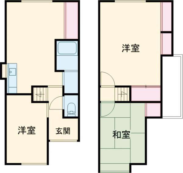 下矢田町貸家の間取り