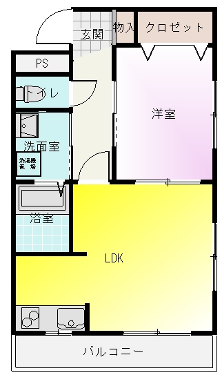 ヴァンヴェストAの間取り