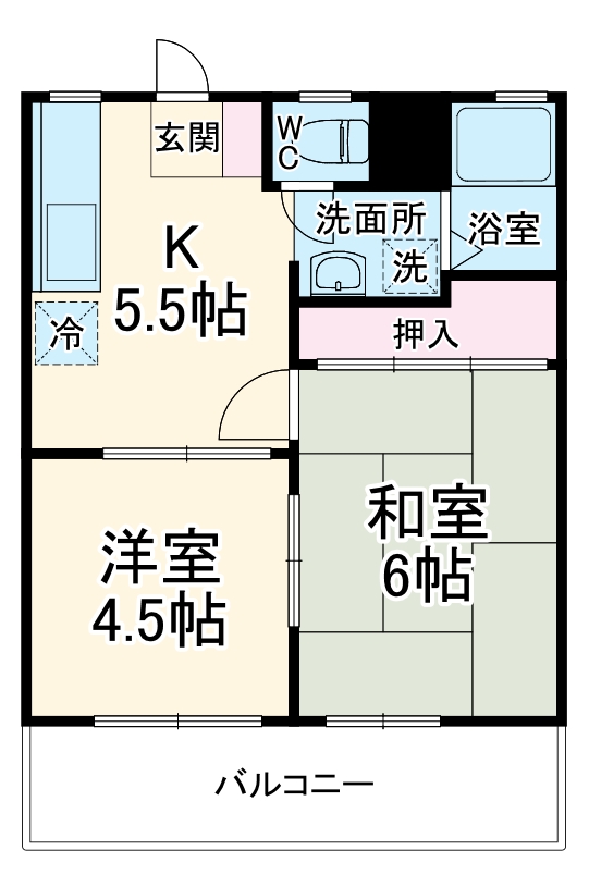 メゾンド―ル新井A棟の間取り