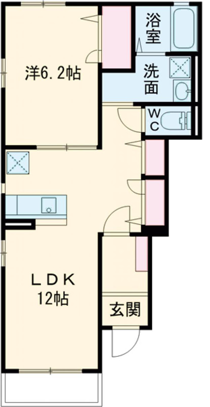 ソレアードKの間取り