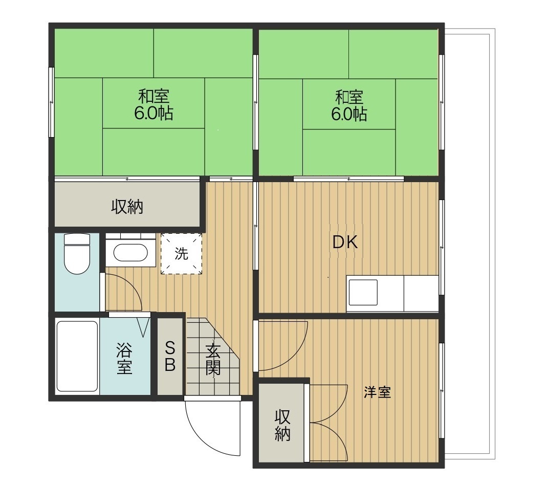 興津ハイツの間取り