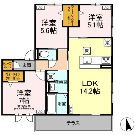 Yokoi House ⅩⅠの間取り