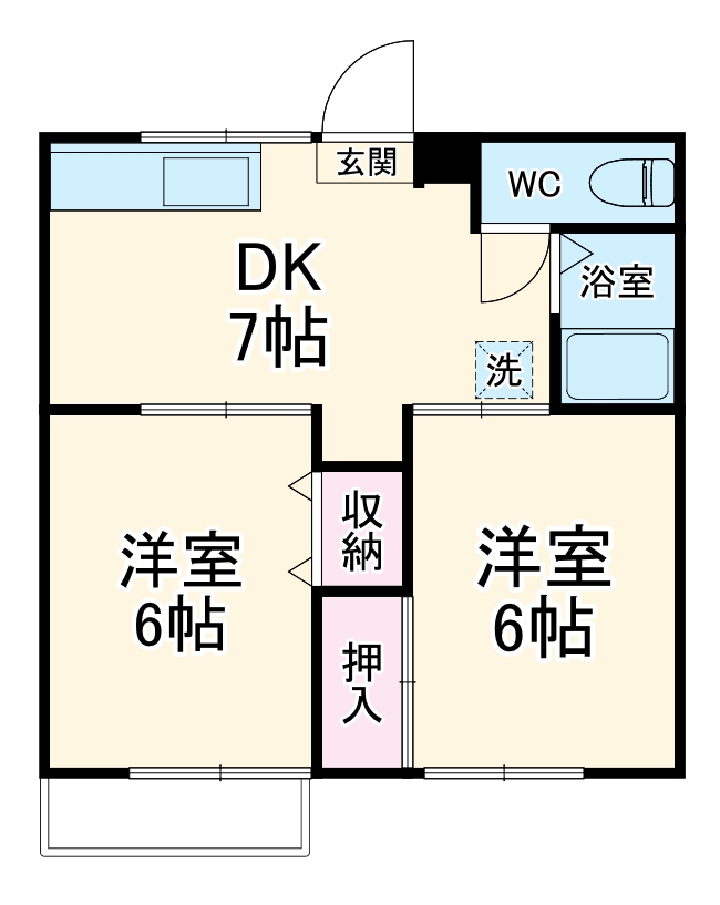 石井ハイツBの間取り