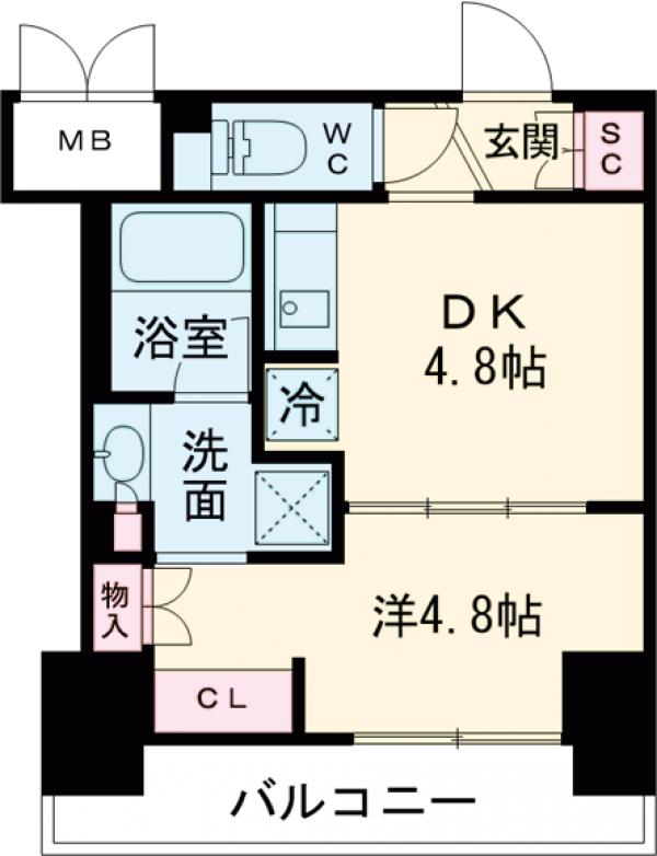 ワンルーフレジデンス板橋大山の間取り