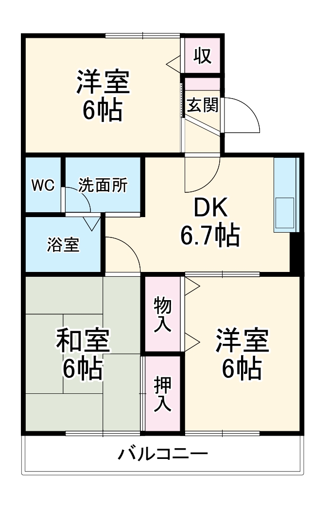 ドミール湘南 Aの間取り