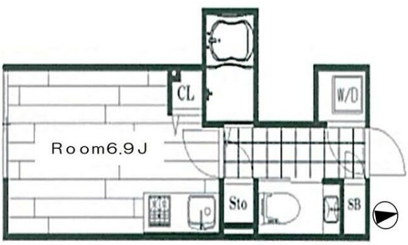 ＦＩＳＳ・309号室の間取り